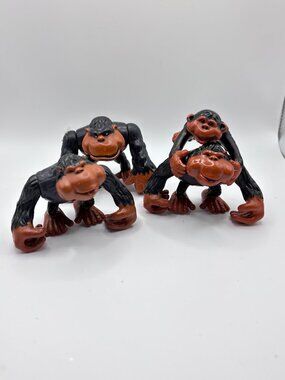 Fisher Price Animal Families Gorilla Ape Monkey Set of 4 Vintage 1995 Figures